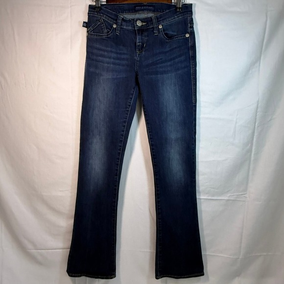 Rock Republic Kassandra Low Rise Bootcut‎ Jeans Size 4 Dark Wash Denim Womens - Picture 1 of 9